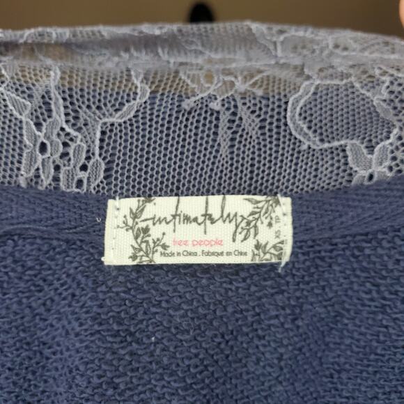 Free People Navy Tunic Sweater XS - Picture 6 of 8